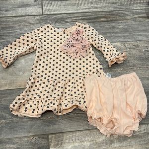 Special occasion polka dot dress with bloomers